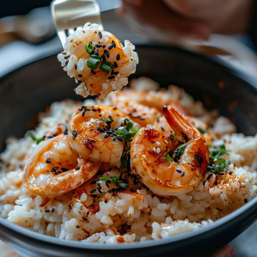 arroz con gambas y langostinos
