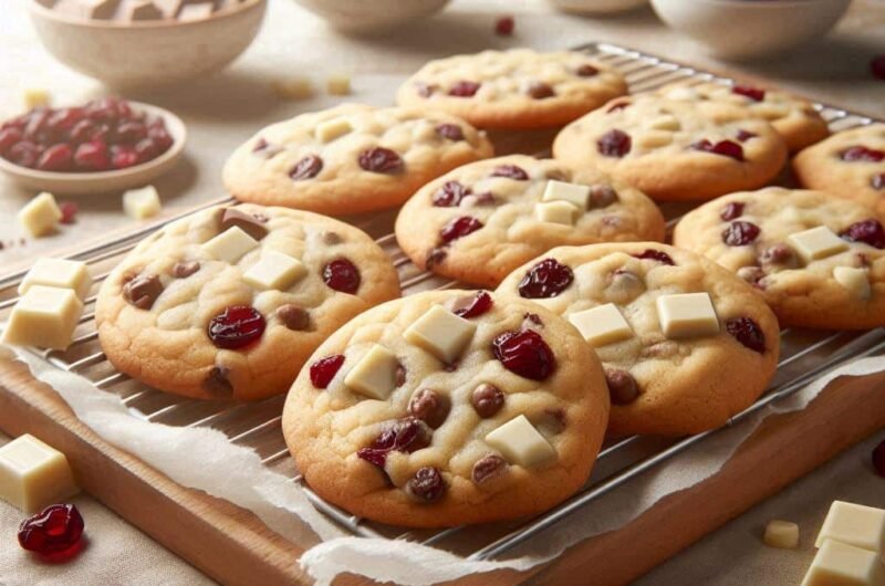 Galletas de Chocolate Blanco y Arándanos