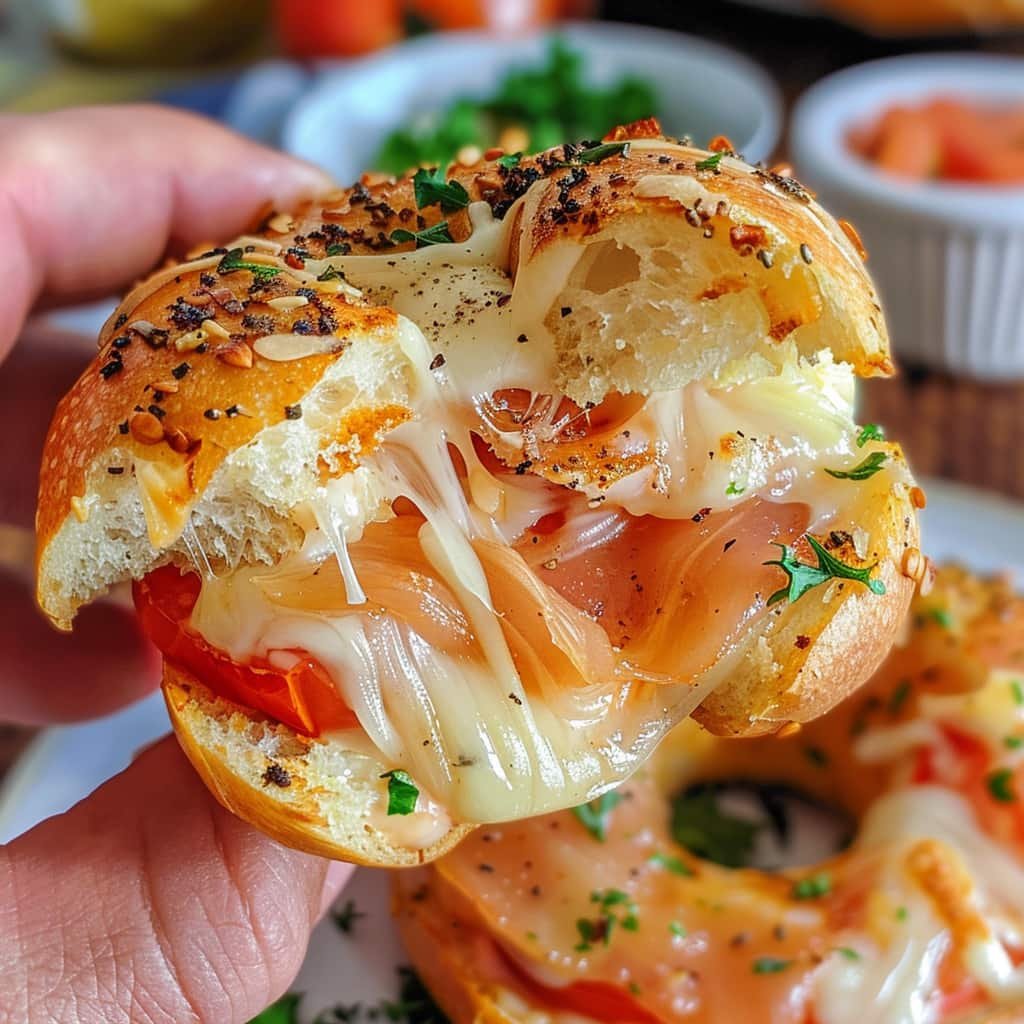 bagel con salmón y queso crema