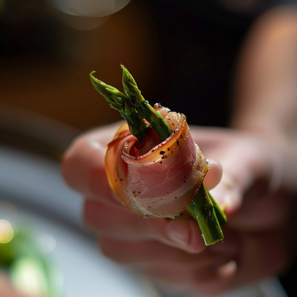 rollitos de Jamón y espárragos