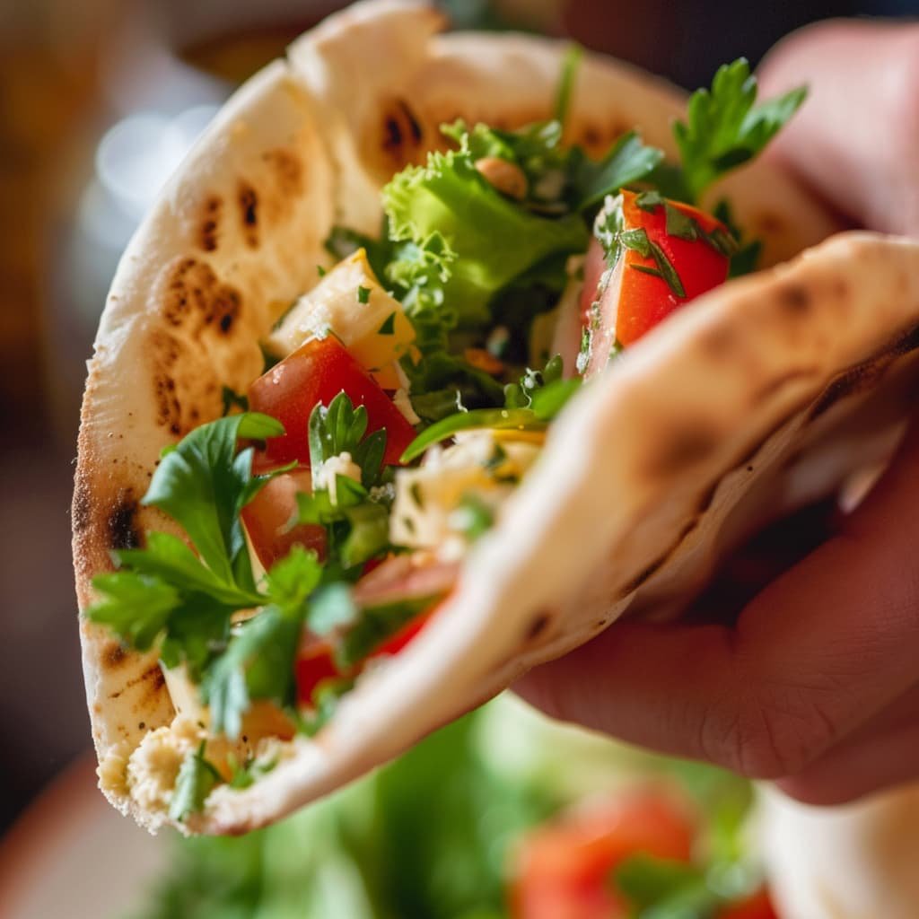 acompañantes de pan de pita saludable