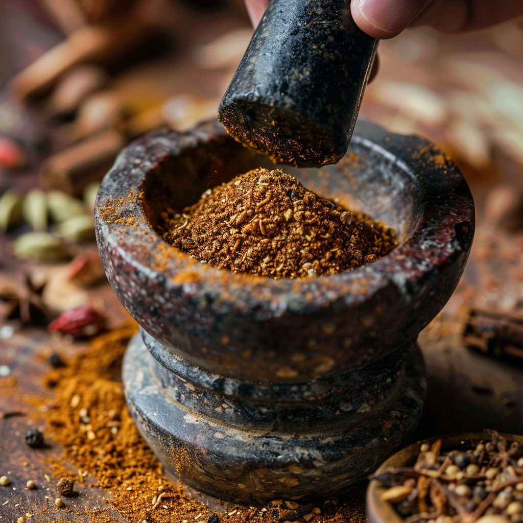 mortero y garam masala