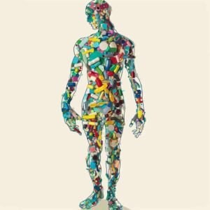 cuerpo con microplásticos en el cuerpo