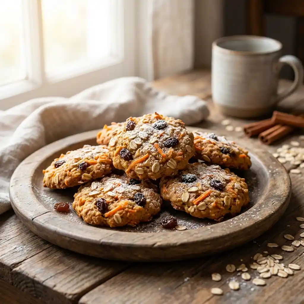 galletas de zanahoria con avena y pasas